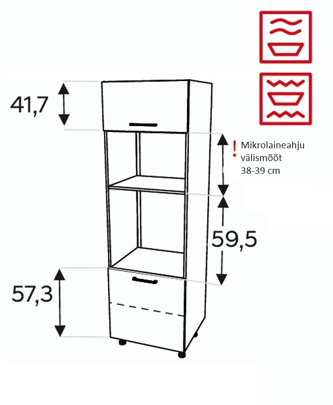 Kõrge kapp Kammono F SPM60/71 (199 cm)