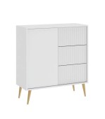 Kummut Barcelona 1D3S, valge/valge läikiv