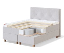 Black Continental kontinentaalvoodi sahtliga + 8 jalga + kattemadrats + peats