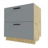 Põrandakapp Bonn D2 M/R/A 80 (esipind: Dust Gray/korpus: Artisan)