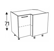 Nurgakapp Kammono M4 DRP90x70 (uks avaneb paremale)