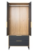 Riidekapp Floryda FL01 (grafiit/tamm Soma tume (GR/DSC))