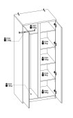 Riidekapp Fribo FRIS 02 joonis