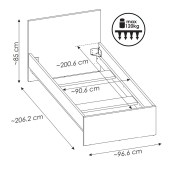 Voodi Fribo FRIZ 01 (90) joonis