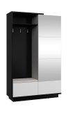 Esikukapp Hybrid HYB-16 (must/läikiv valge; eco beež)