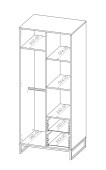 Riidekapp Landro LR-10 (joonis mõõtudega)