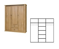 Riidekapp Mezo MZ-3 (tamm Grand)