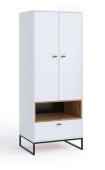 Riidekapp Olier OL-08 (valge/tamm artisan)