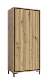 Riidekapp Parii PA01 (tamm artisan/tamm artisan. Lisavärv: must)