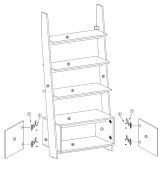Riiul Rack RAC-07 (80 1D) joonis