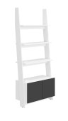 Riiul Rack RAC-07 (80 1D) (valge/must kõrgläikega)
