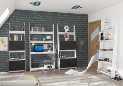 Komplekt Rack (valge/must kõrgläikega)