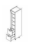 Kõrge kapp Kammono K2 SD...SS2/61 (189 cm)
