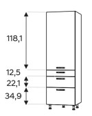 Kõrge kapp Kammono KC2 SD...SS3/61 (189 cm)