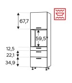Kõrge kapp Kammono KC2 SDP60SS3/71 (199 cm)
