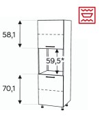 Kõrge kapp Kammono KC2 SDP60/61 (189 cm)