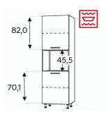 Kõrge kapp Kammono KC2 SDPK60/71 (199 cm)