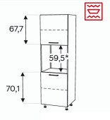 Kõrge kapp Kammono F SDP60/71 (199 cm)