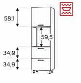 Kõrge kapp Kammono KC2 SDP60SS2/61 (189 cm)