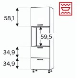 Kõrge kapp Kammono F SDP60SS2 (189 cm)