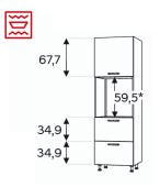 Kõrge kapp Kammono F SDP60ST2/71 (199 cm)