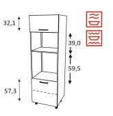 Kõrge kapp Kammono KC2 SPM60/61 (189 cm)