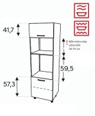 Kõrge kapp Kammono KC2 SPM60/71 (199 cm)