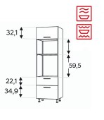 Kõrge kapp Kammono KC2 SPM60SS2/61 (189 cm)