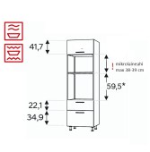Kõrge kapp Kammono K2 SPM60SS2/71 (199 cm)