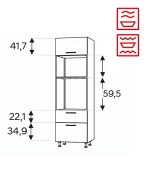 Kõrge kapp Kammono KC2 SPM60SS2/71 (199 cm)