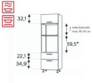 Kõrge kapp Kammono F SPM60SS2 (189 cm)