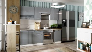 Köögikomplekt Tiffany 2,4 (hall/hall/valge)