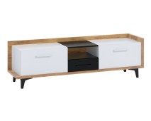 Tv-alus Box-09 (tamm kuldne/valge/must)