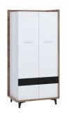Riidekapp Box-10 (tamm tobacco/valge/must)