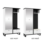 Esikukapp Cross CRO-14 (must/valge)