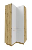 Kõrge kapp (nurgakapp) Signum D24N-207 (white/artisan)