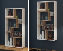 Riiul Domino B MC (valge/sonoma hele)