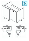 Nurgakapp Kammono K2 DRZ 100*70 (uks avaneb vasakule)