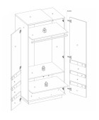 Riidekapp Hybrid HYB-23 joonis