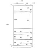 Riidekapp Hybrid HYB-23 joonis