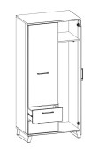 Riidekapp Loft LT-9 joonis