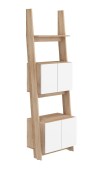 Riiul Rack RAC-05 (sonoma hele/valge kõrgläikega)