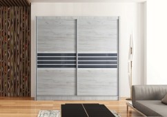 Riidekapp Turyn 203 (tamm craft/grafiithall klaas)