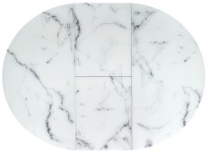 Pikendatav söögilaud Vertigo, valge marmor (130/180)