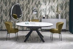Pikendatav söögilaud Vertigo, valge marmor (130/180)