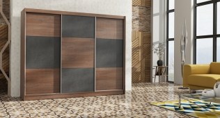 Riidekapp Cordoba 250 (tamm Sterling/pruun betoon)